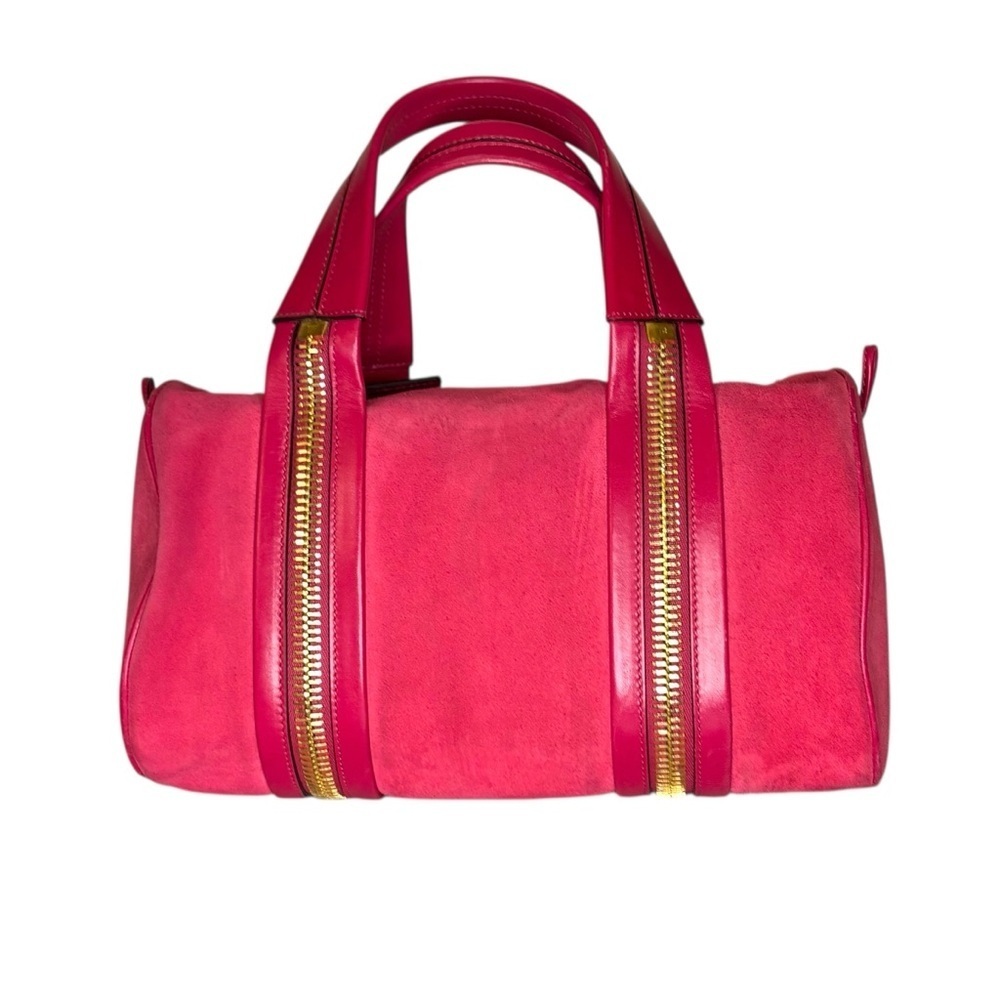 Tom Ford | Rare Suede Zip-Trim Duffel | Fuchsia Pink | 12” - Picture 3 of 16
